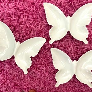 Set of 3 vintage butterfly dishes